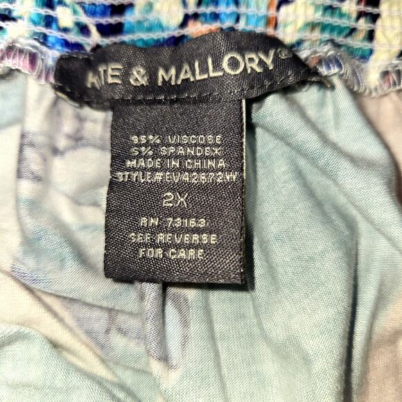 Kate & Mallory Women's 2X Sleeve Maxi BOHO Shirt Top Blouse Miss 18W 20W XXL 2XL - Picture 3 of 5